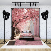 Lofaris Pink Vibe Floral City Road Lovely Spring Backdrop